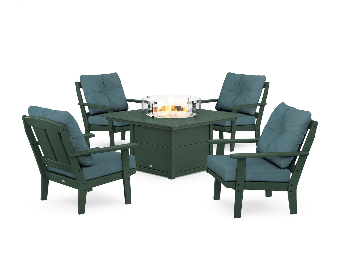 Mission 5-Piece Deep Seating Set with Fire Pit Table