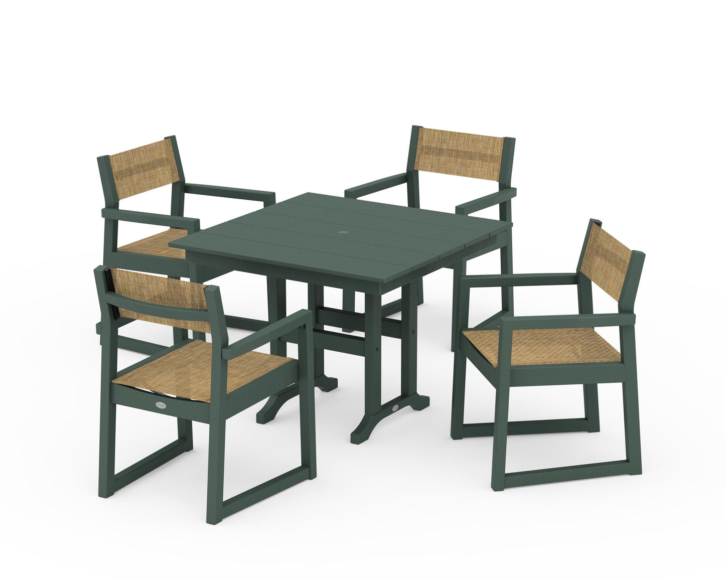 EDGE Sling Arm Chair 5-Piece Farmhouse Dining Set
