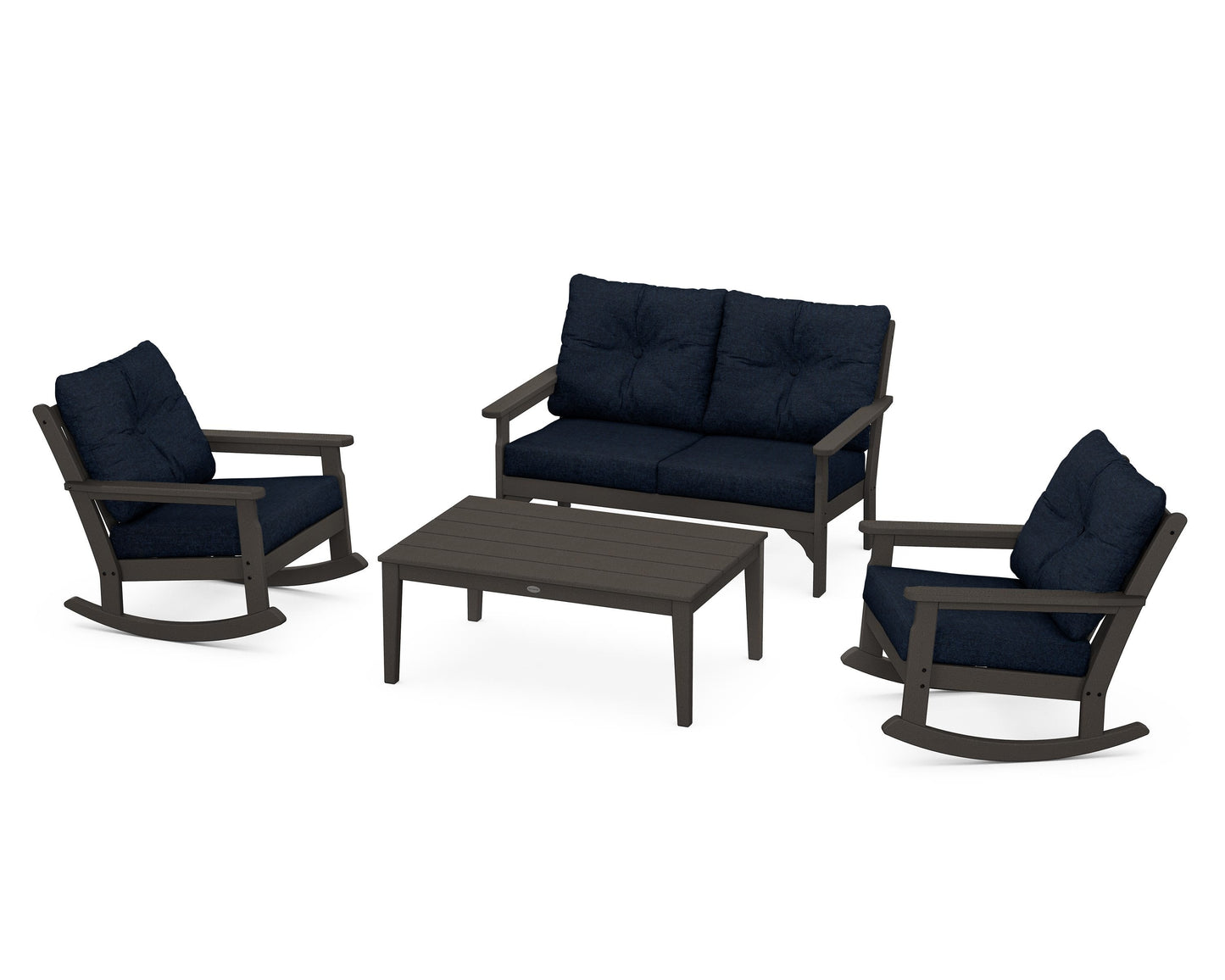 Vineyard 4-Piece Deep Seating Rocking Chair Set