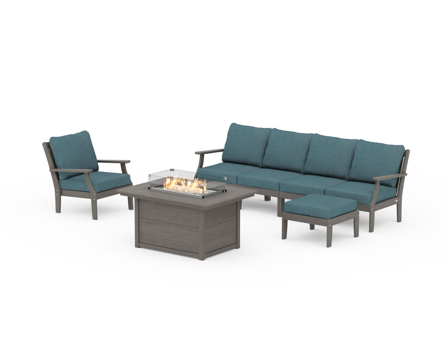 Braxton Sectional Lounge and Fire Pit Set