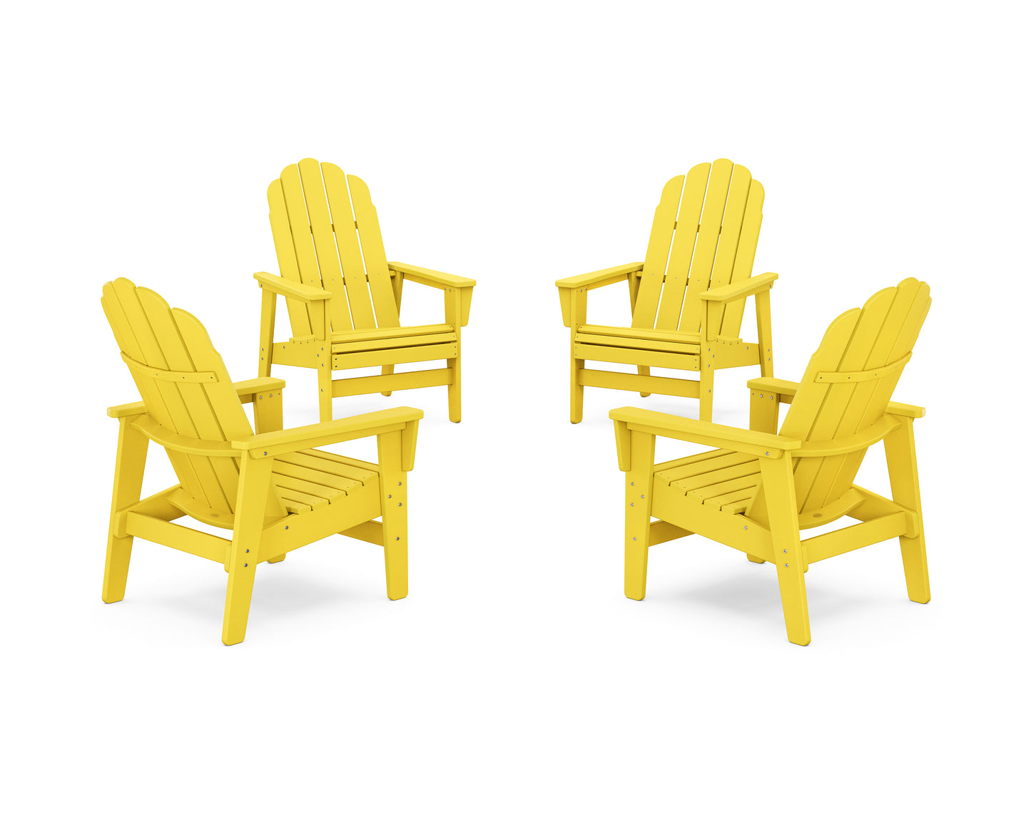 4-Piece Vineyard Grand Upright Adirondack Chair Conversation Set