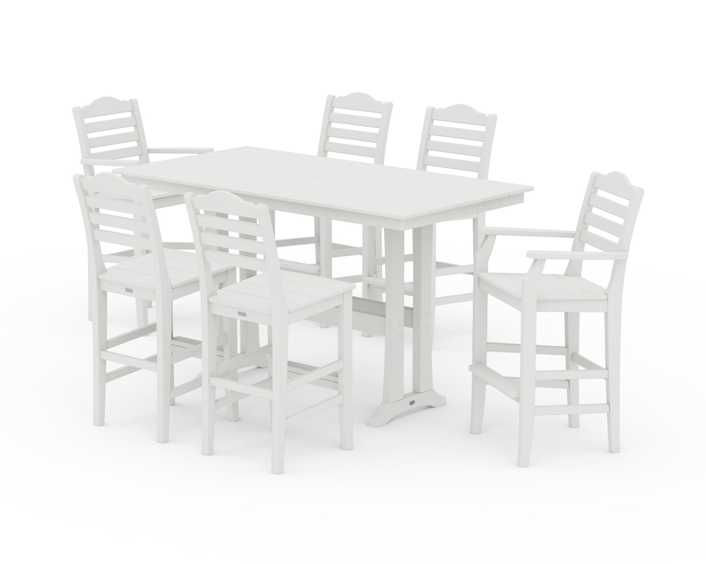Savannah 7-Piece Farmhouse Bar Set with Trestle Legs