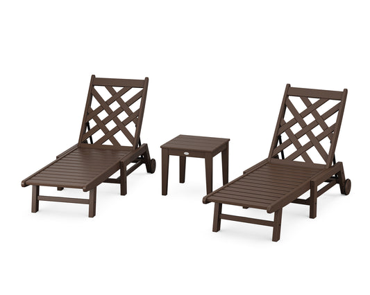 Wovendale 3-Piece Chaise Set with Wheels