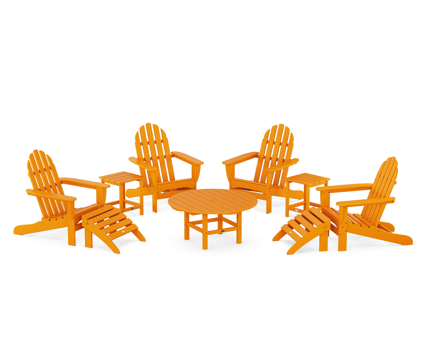 Classic Adirondack Chair 9-Piece Conversation Set