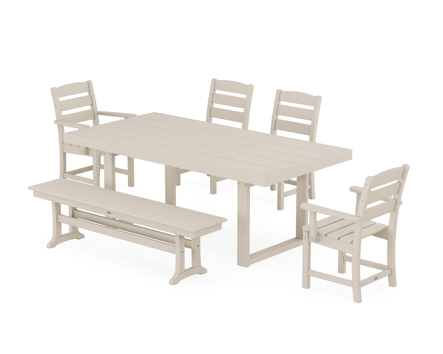 Lakeside 6-Piece Dining Set with Bench