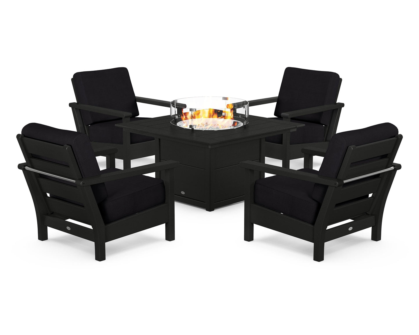 Harbour 5-Piece Conversation Set with Fire Pit Table