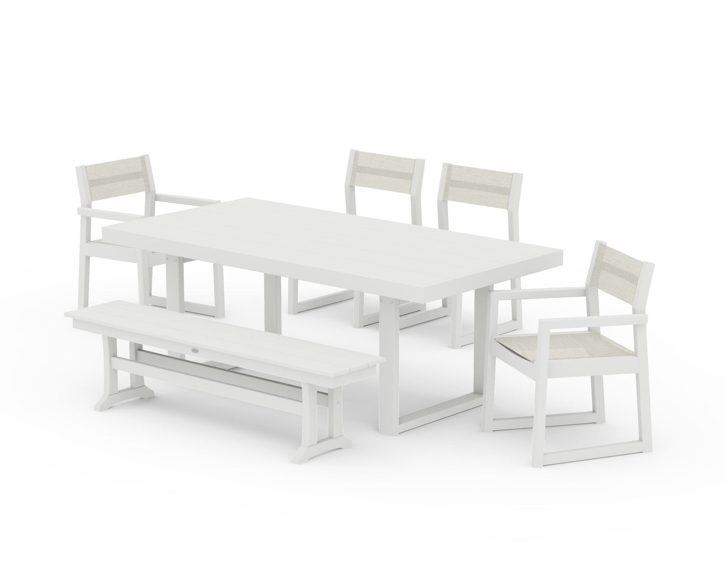 EDGE Sling 6-Piece Dining Set with Bench