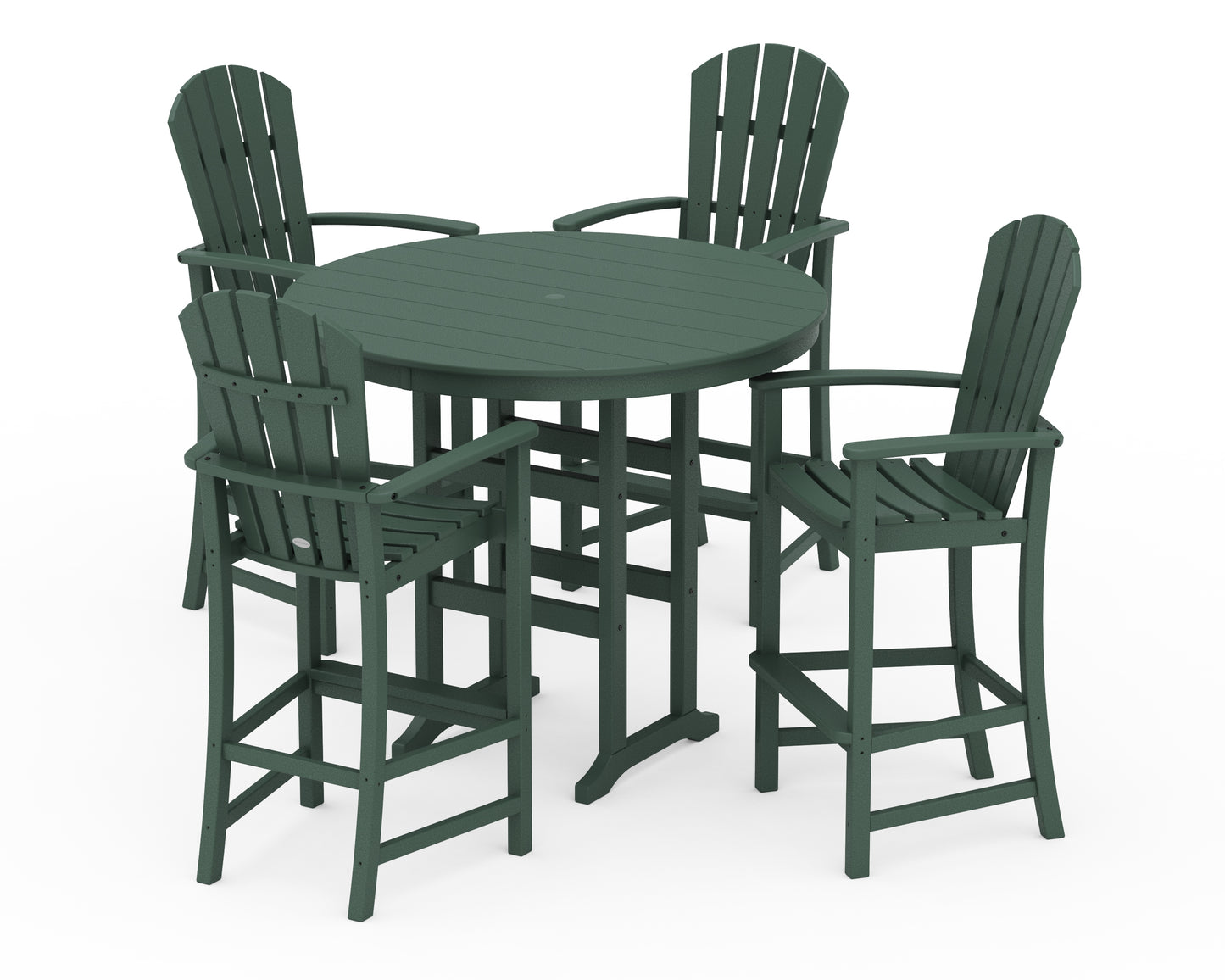 Palm Coast 5-Piece Round Farmhouse Bar Set