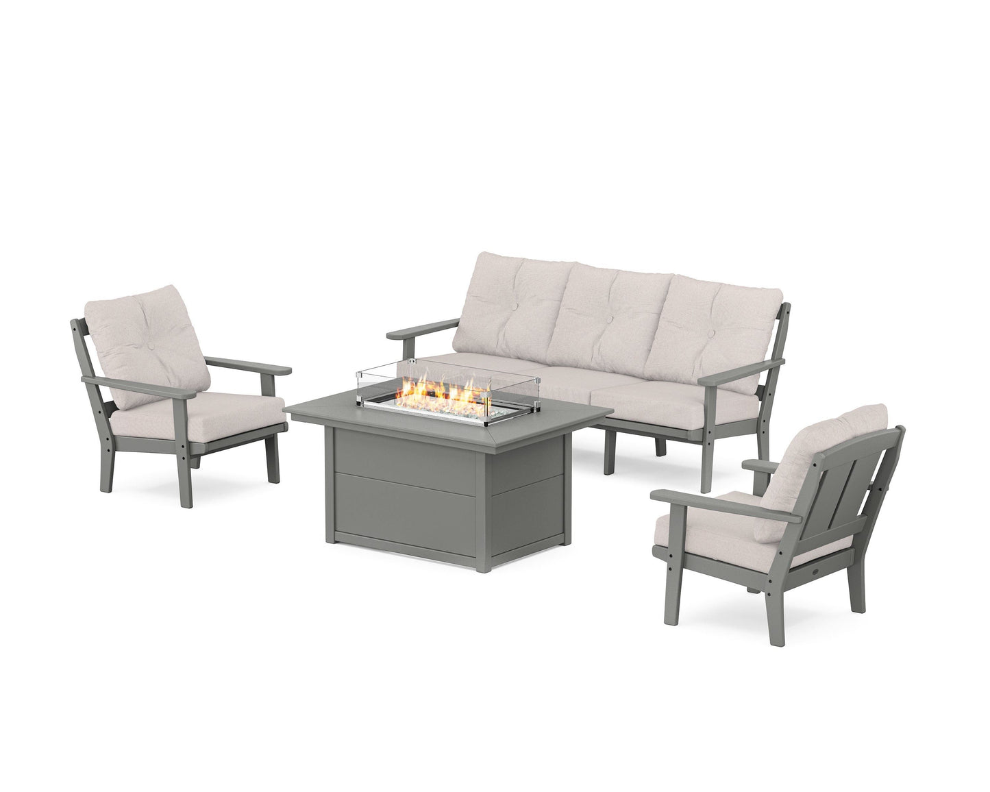 Mission Deep Seating Fire Pit Table Set