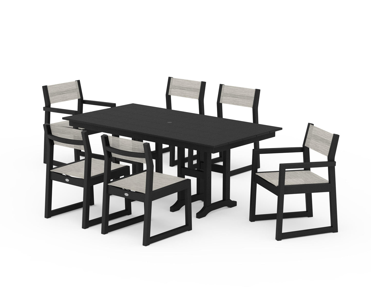 EDGE Sling 7-Piece Farmhouse Dining Set