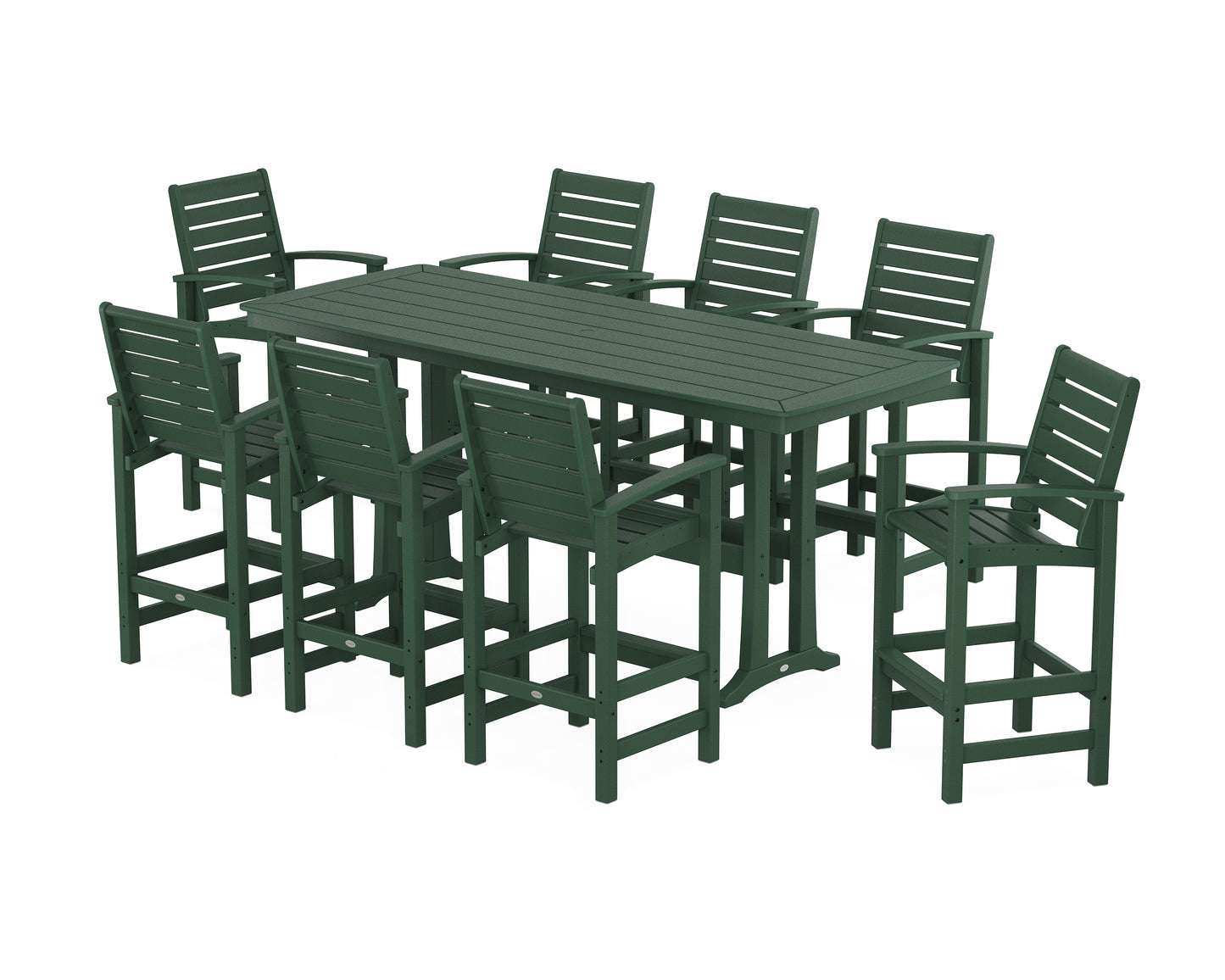 Signature 9-Piece Bar Set with Trestle Legs