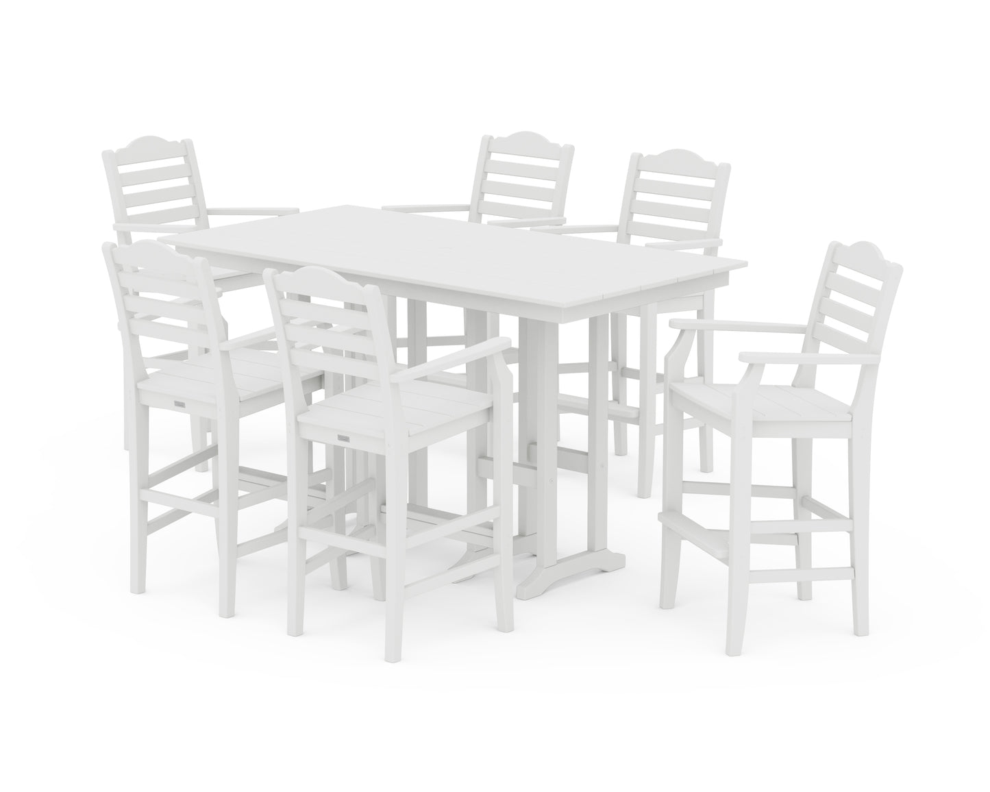 Savannah Arm Chair 7-Piece Farmhouse Bar Set