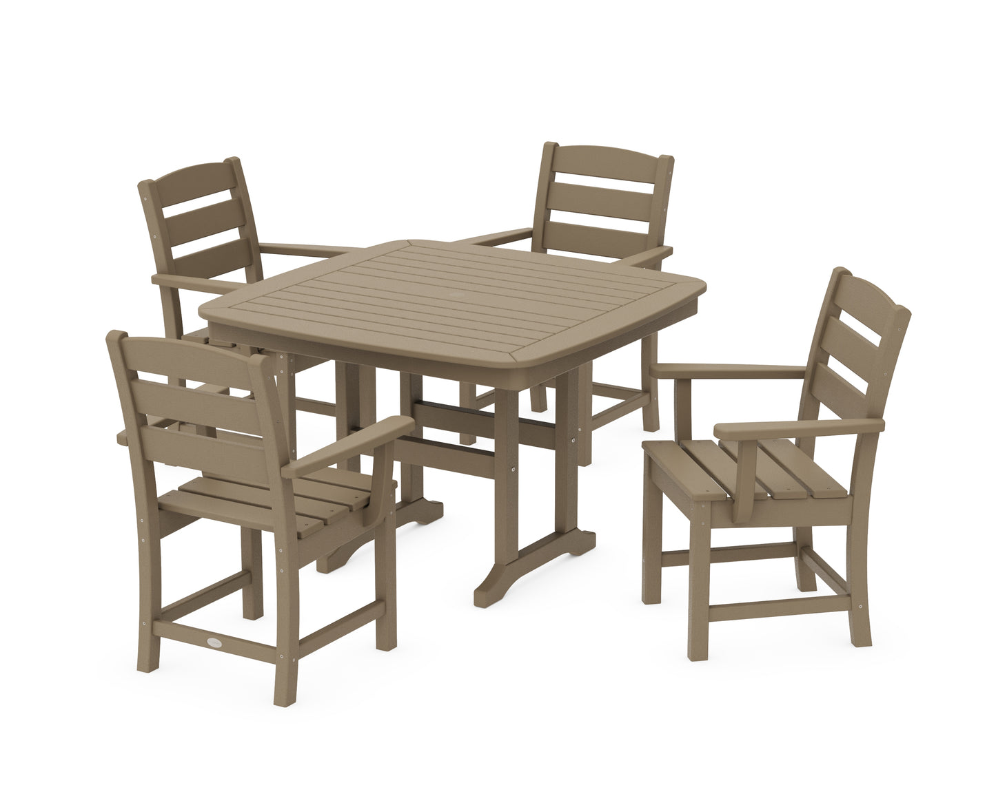 Lakeside 5-Piece Dining Set with Trestle Legs