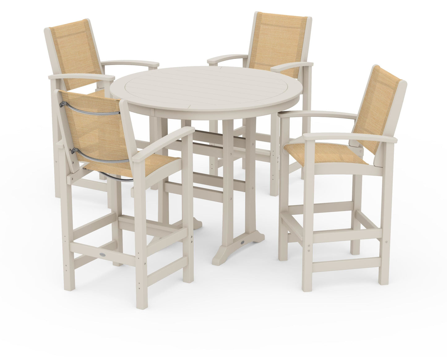 Coastal 5-Piece Nautical Trestle Bar Set