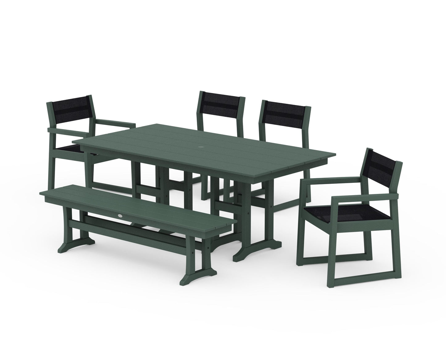 EDGE Sling 6-Piece Farmhouse Dining Set