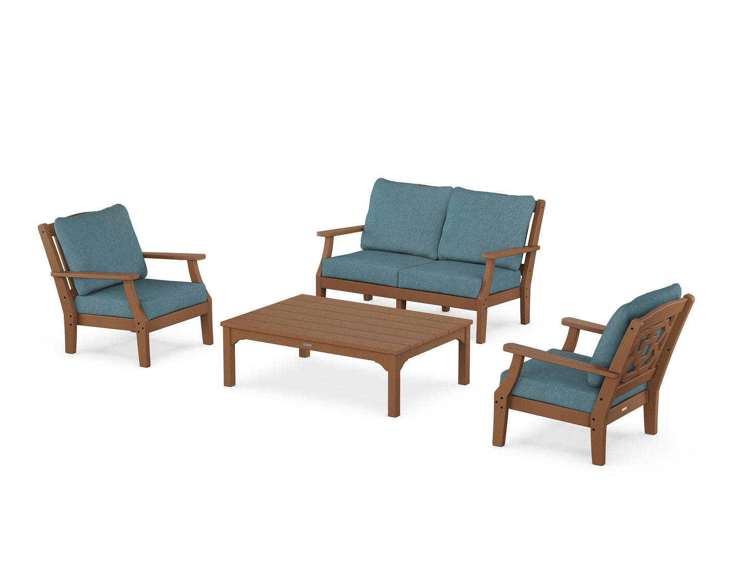 Chinoiserie 4-Piece Deep Seating Set with Loveseat