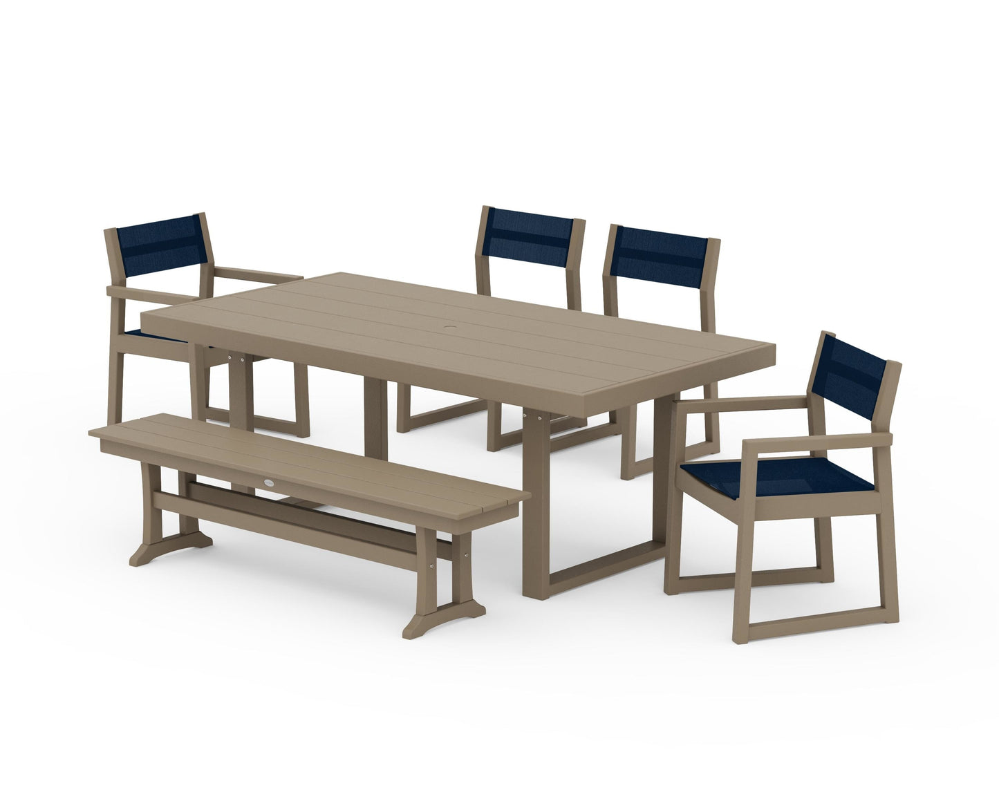 EDGE Sling 6-Piece Dining Set with Bench