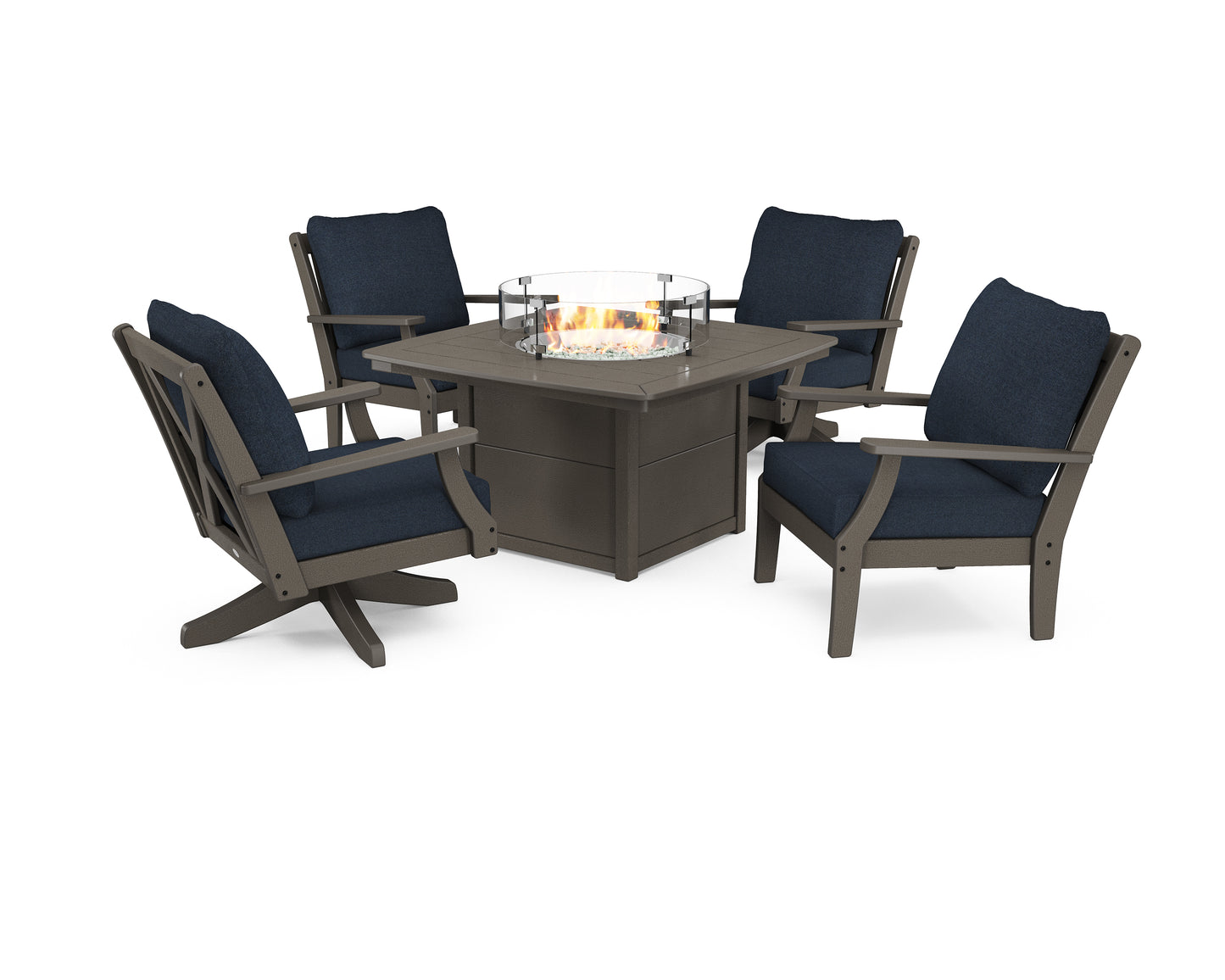 Braxton 5-Piece Deep Seating Set with Fire Table