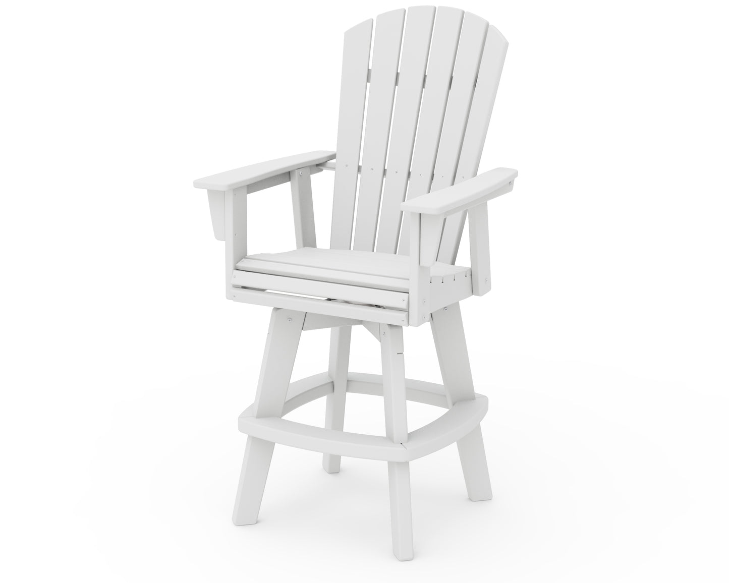 Nautical Curveback Adirondack Swivel Bar Chair