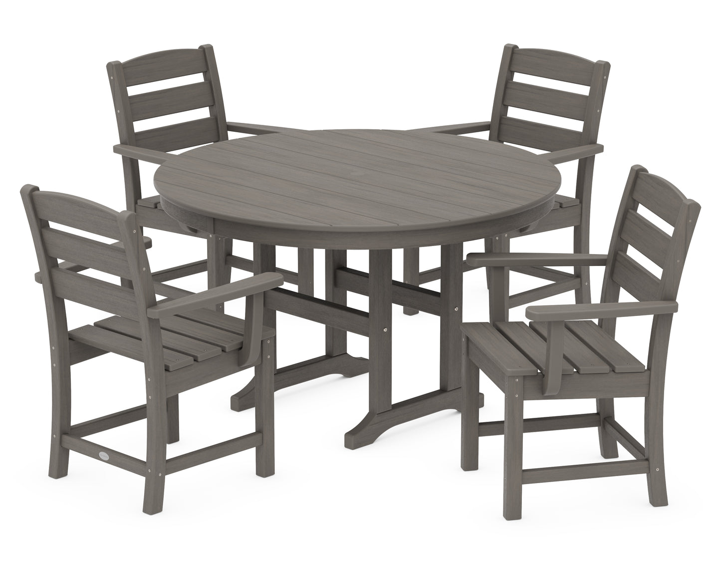 Lakeside 5-Piece Round Farmhouse Dining Set