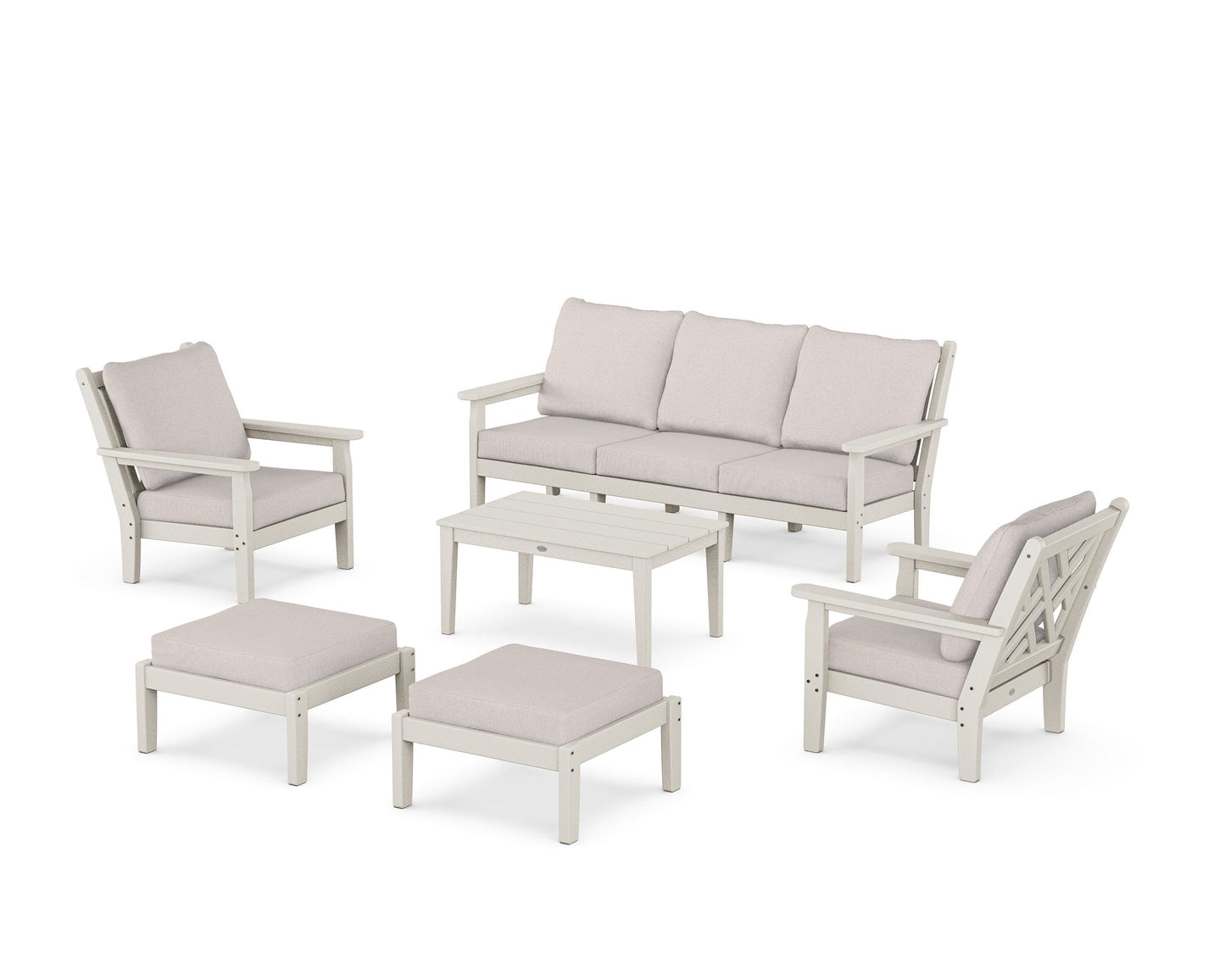 Chippendale 6-Piece Lounge Sofa Set