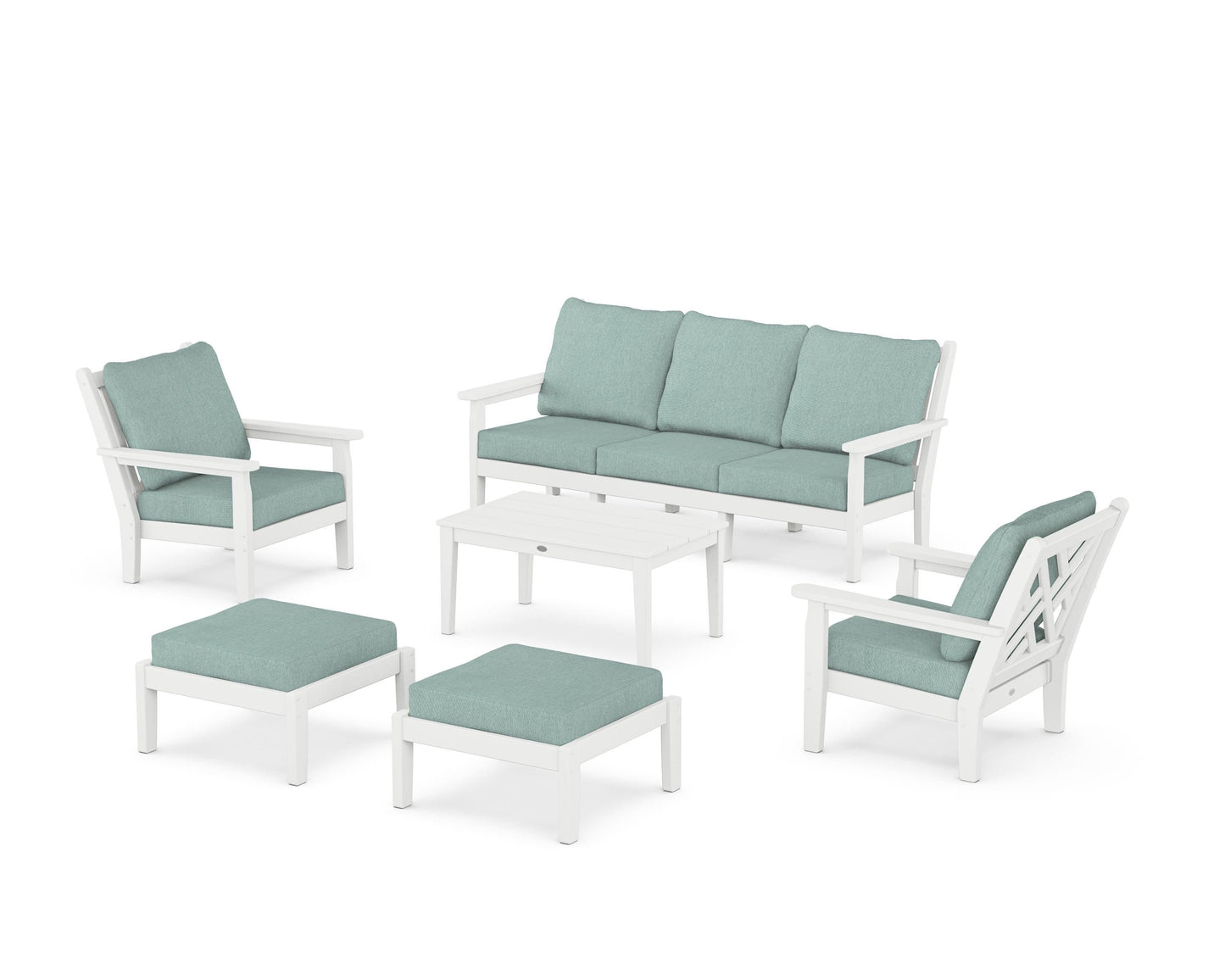 Chippendale 6-Piece Lounge Sofa Set