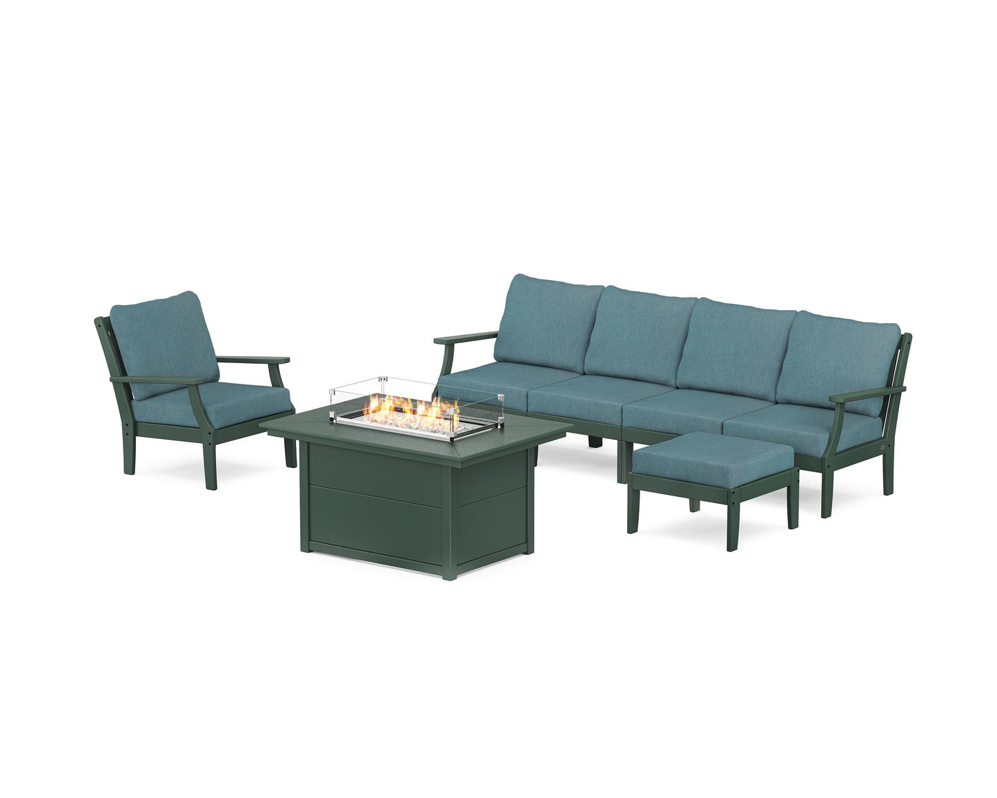 Braxton Sectional Lounge and Fire Pit Set