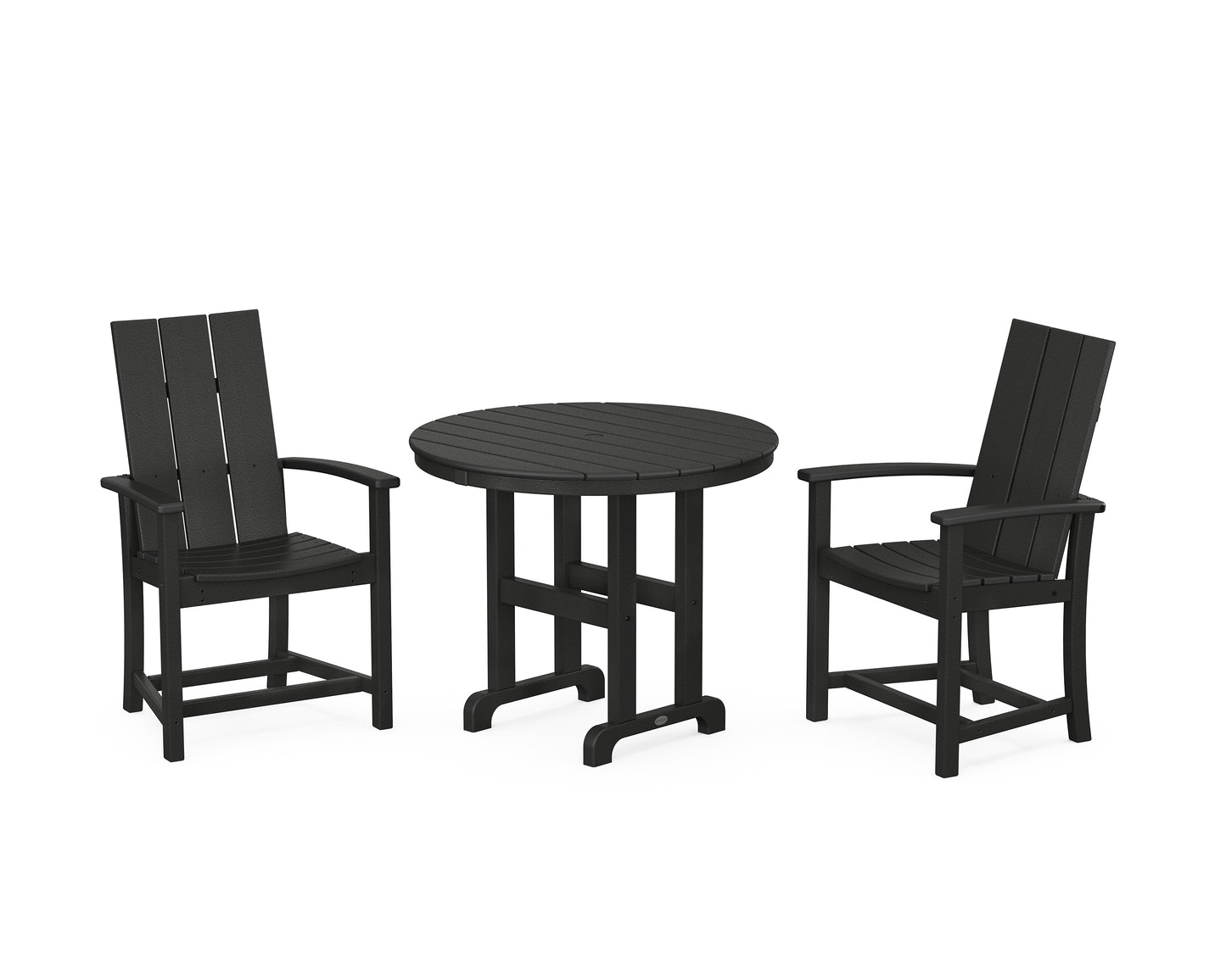 Modern Adirondack 3-Piece Round Farmhouse Dining Set