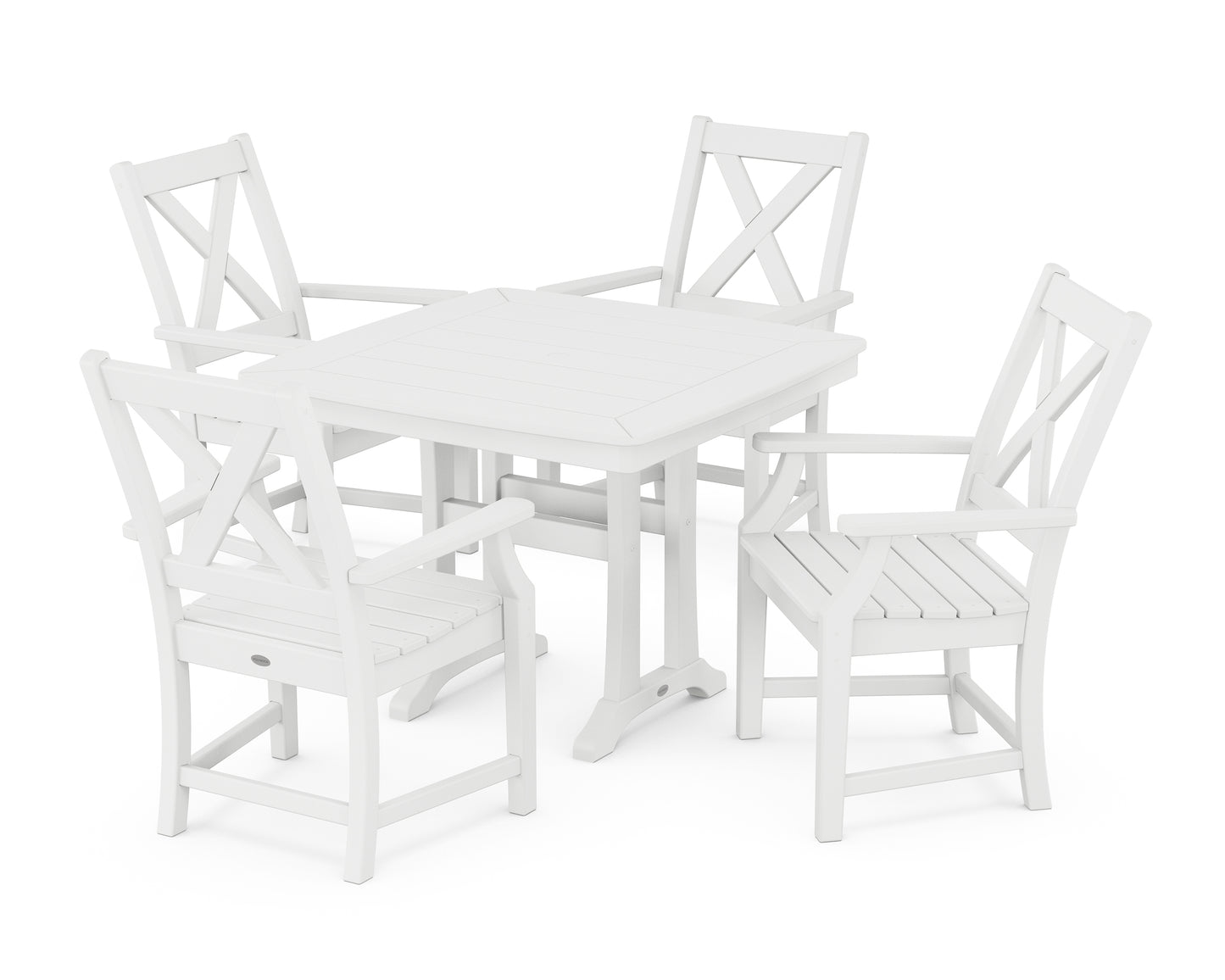 Braxton 5-Piece Dining Set with Trestle Legs