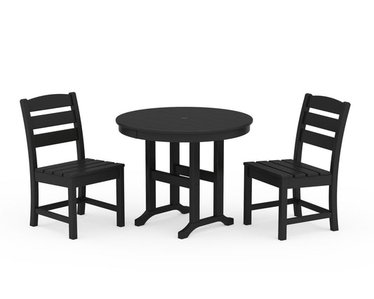 Lakeside Side Chair 3-Piece Round Dining Set