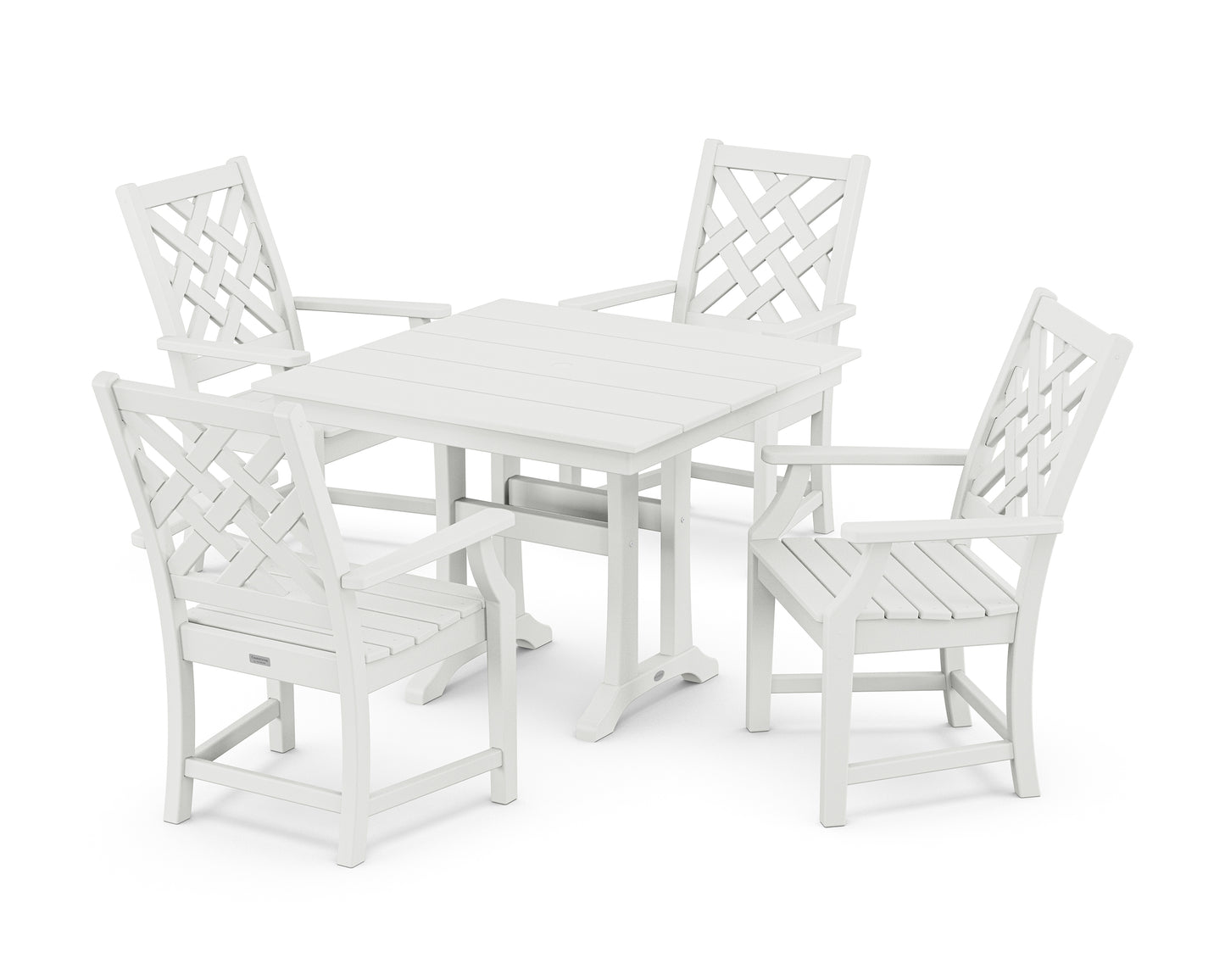 Wovendale 5-Piece Farmhouse Dining Set with Trestle Legs