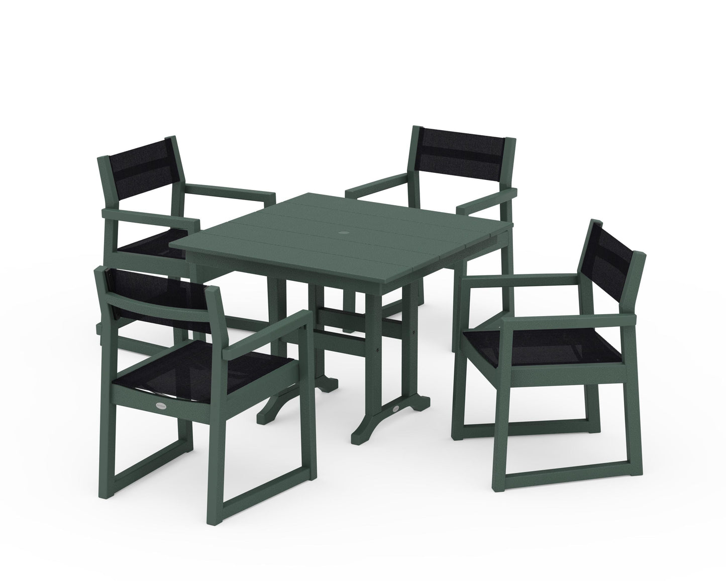 EDGE Sling Arm Chair 5-Piece Farmhouse Dining Set