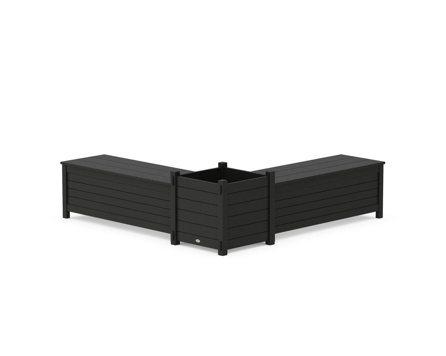 48" Nautical L- Shaped Planter Storage Bench Set- Large