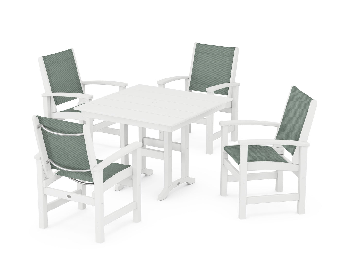 Coastal 5-Piece Farmhouse Dining Set