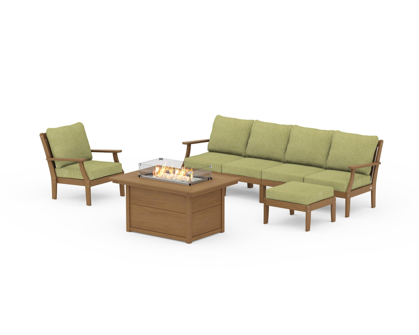 Braxton Sectional Lounge and Fire Pit Set