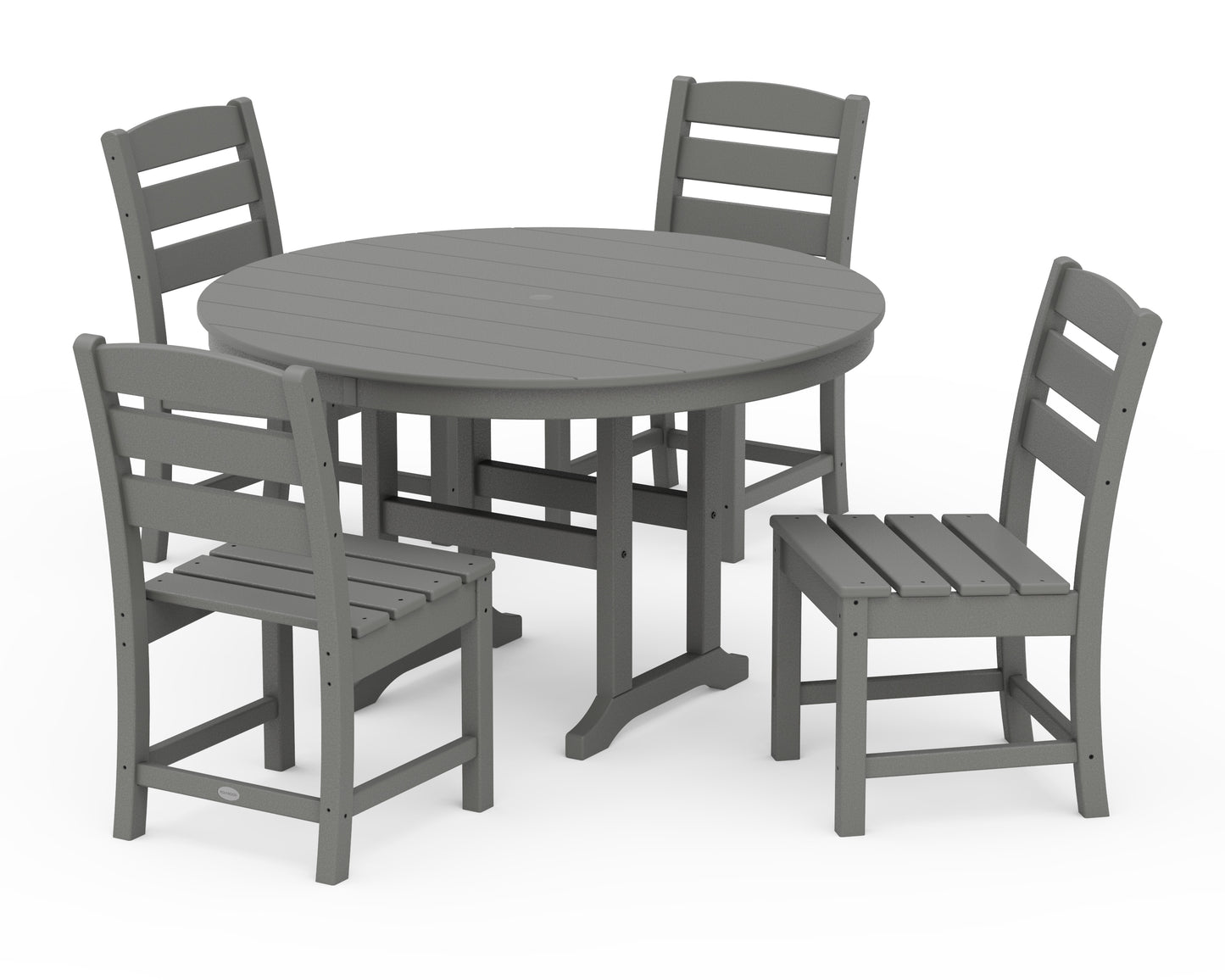 Lakeside 5-Piece Round Farmhouse Side Chair Dining Set