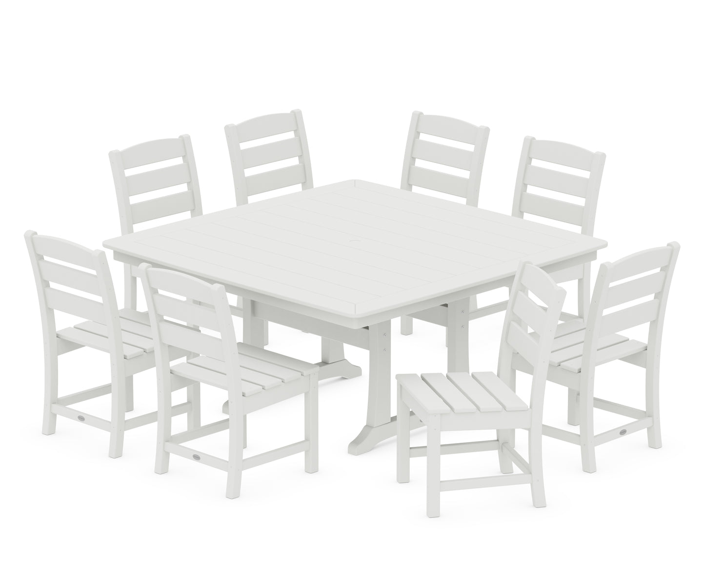 Lakeside 9-Piece Nautical Trestle Dining Set