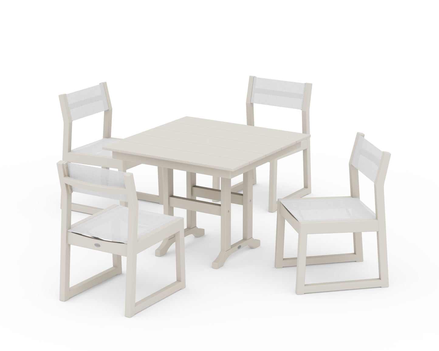 EDGE Sling Side Chair 5-Piece Farmhouse Dining Set