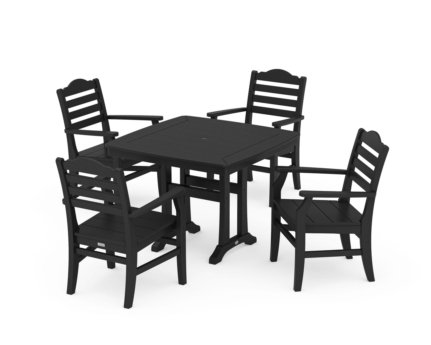 Savannah 5-Piece Dining Set with Trestle Legs