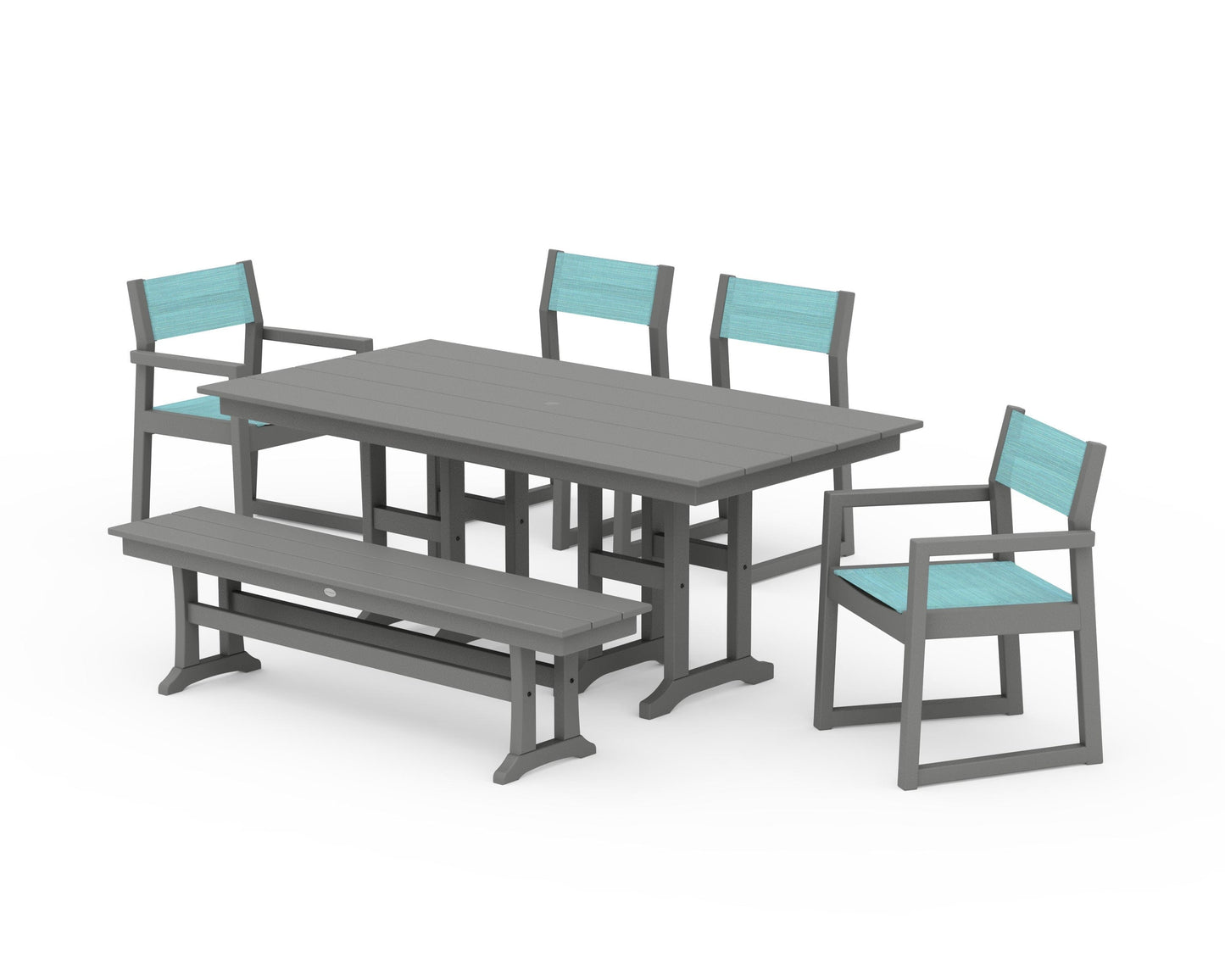 EDGE Sling 6-Piece Farmhouse Dining Set