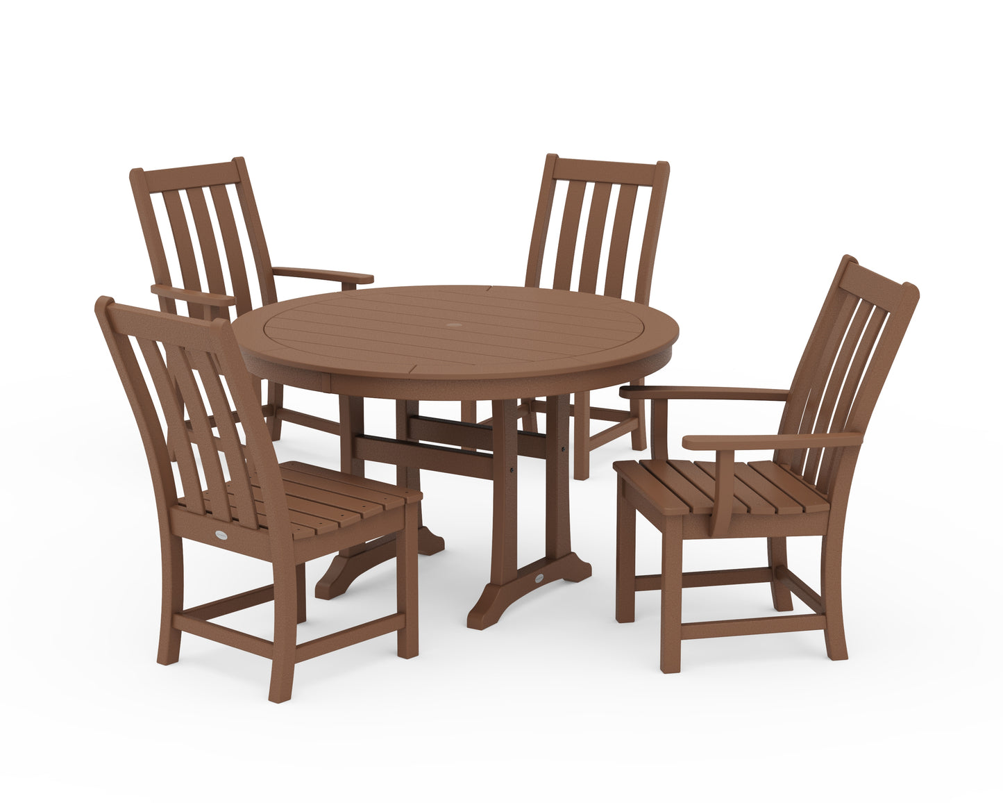 Vineyard 5-Piece Nautical Trestle Dining Set