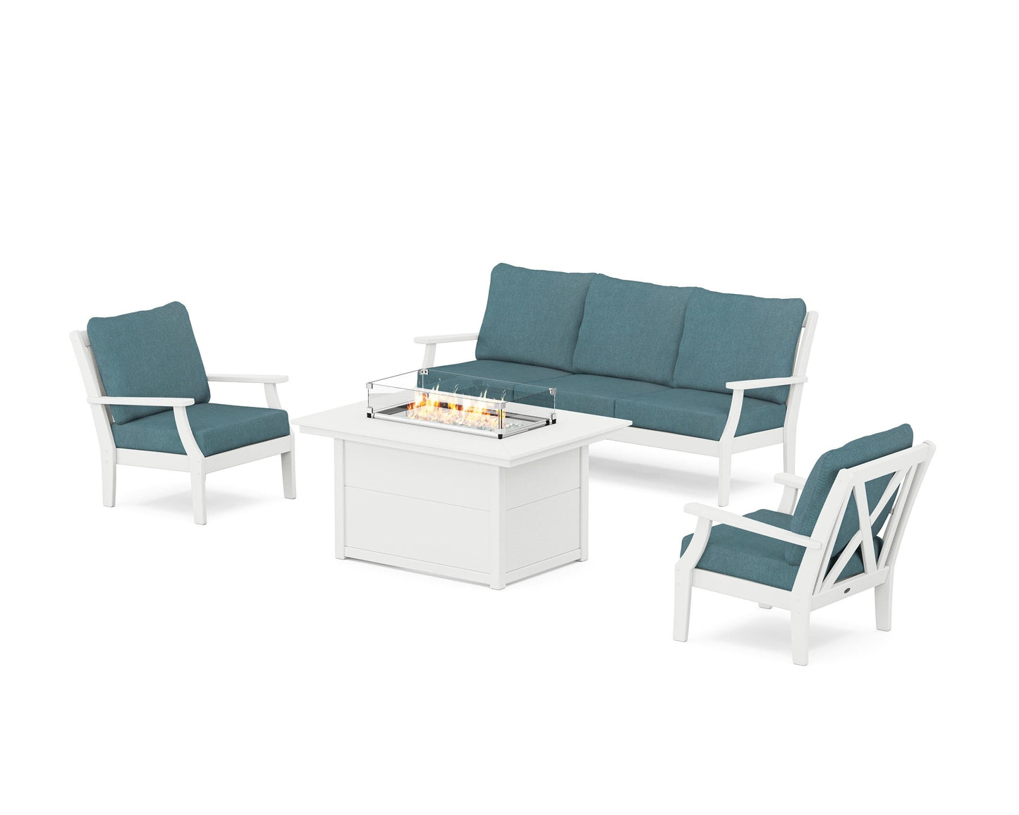 Braxton Deep Seating Fire Pit Table Set