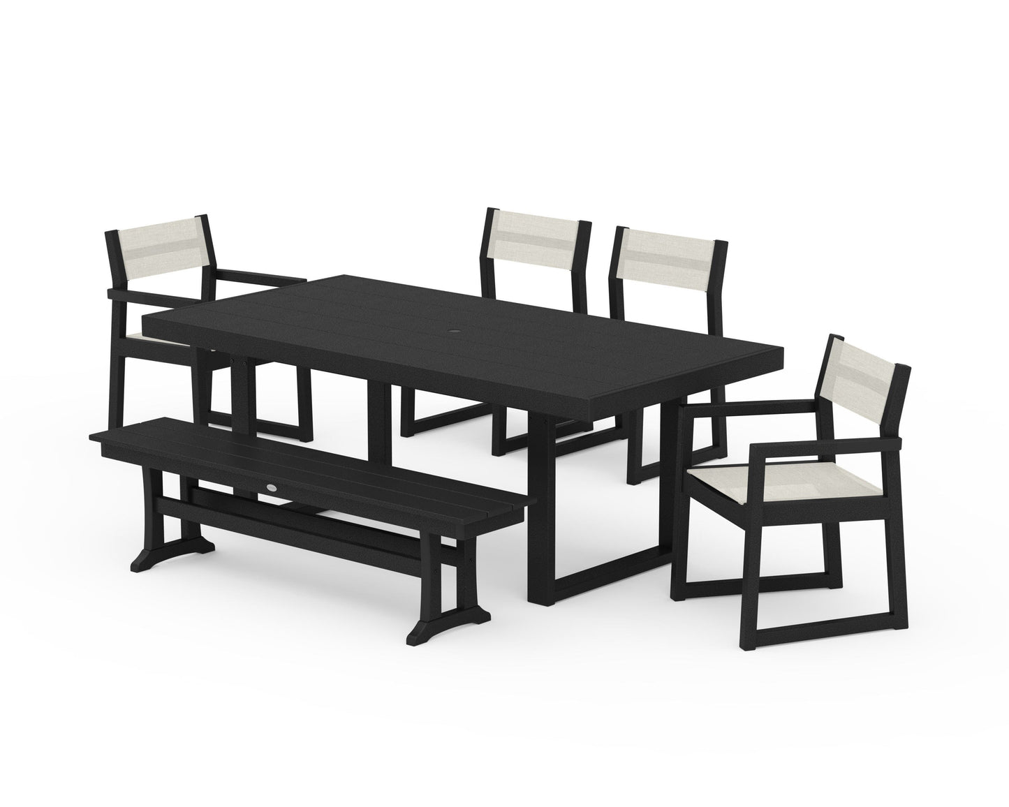 EDGE Sling 6-Piece Dining Set with Bench