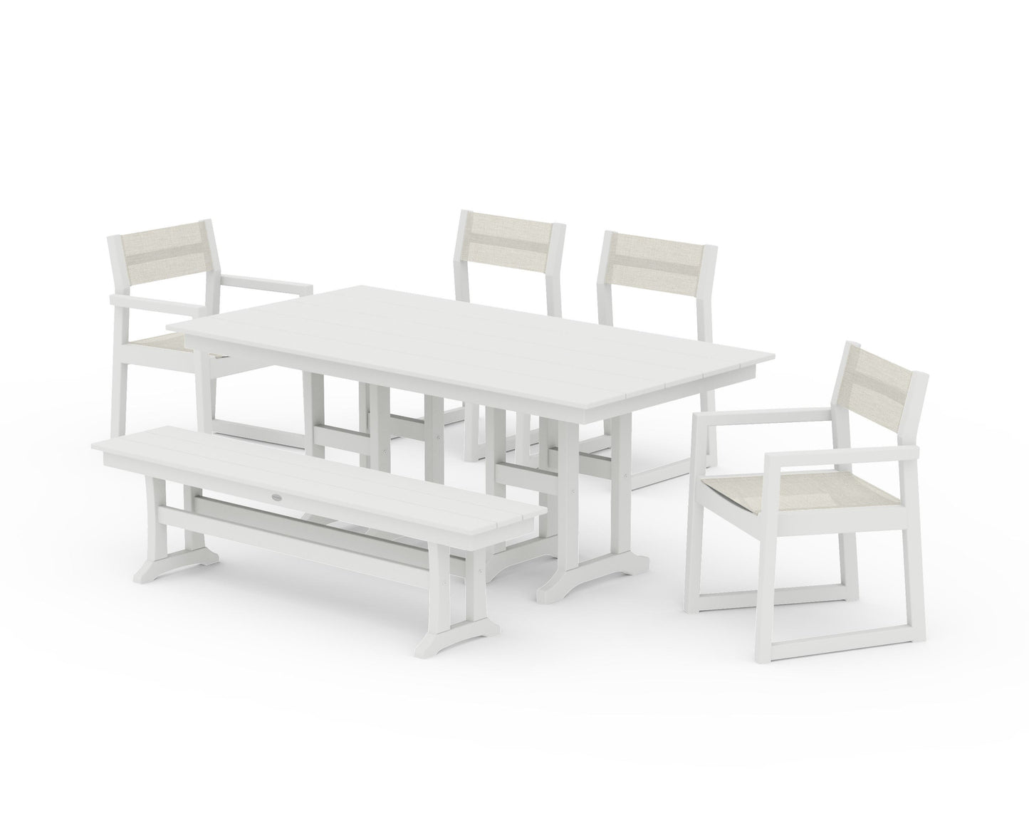 EDGE Sling 6-Piece Farmhouse Dining Set