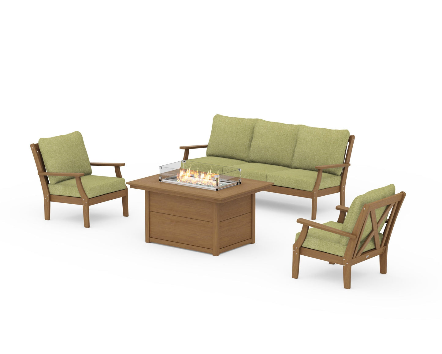 Braxton Deep Seating Fire Pit Table Set