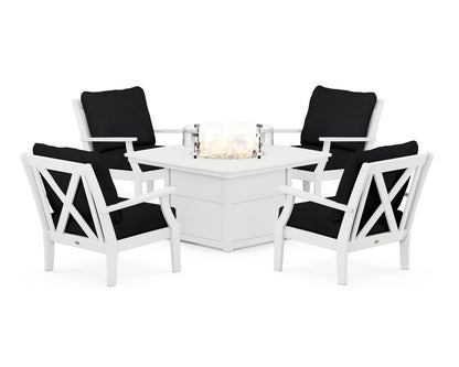 Braxton 5-Piece Deep Seating Conversation Set with Fire Pit Table