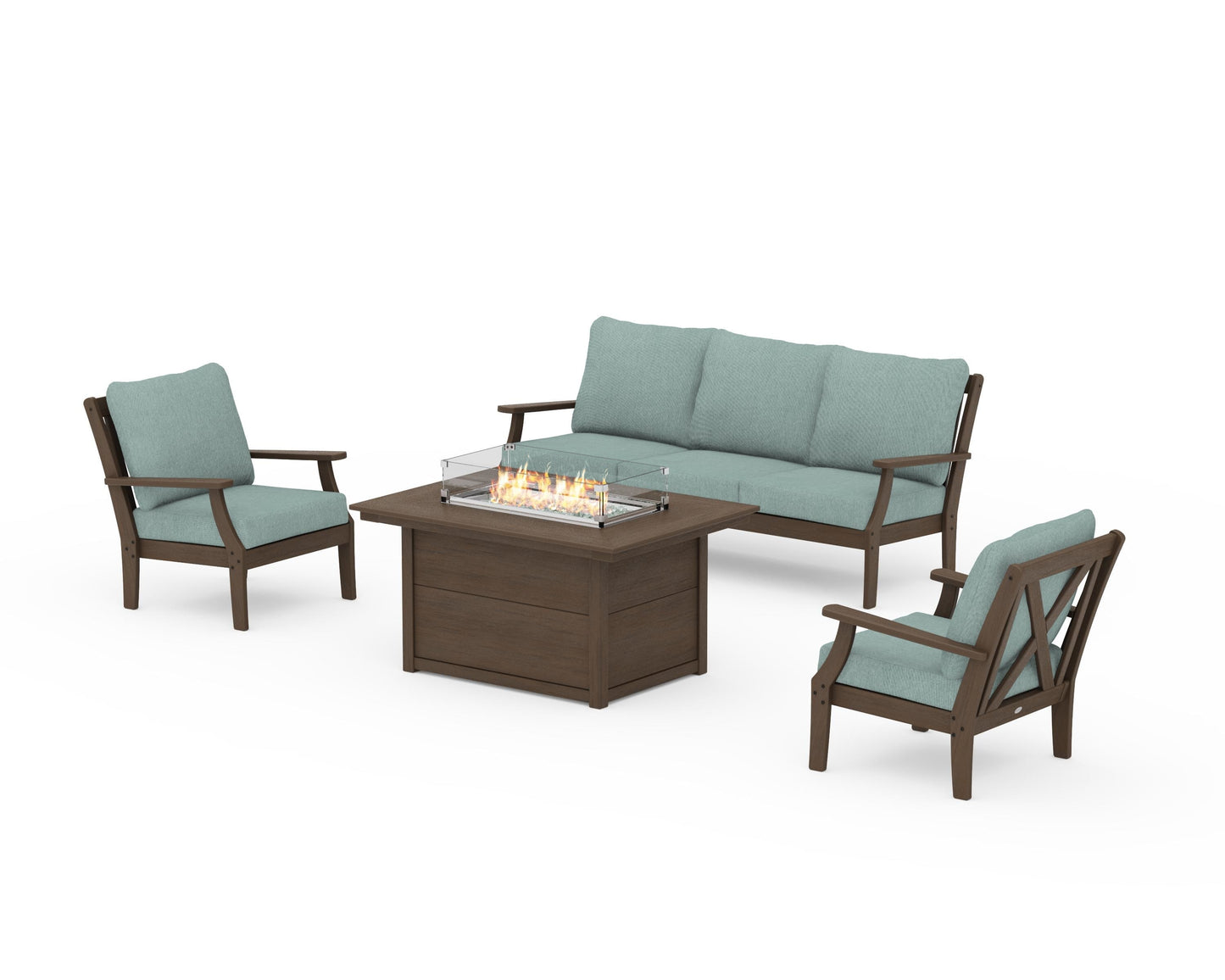 Braxton Deep Seating Fire Pit Table Set