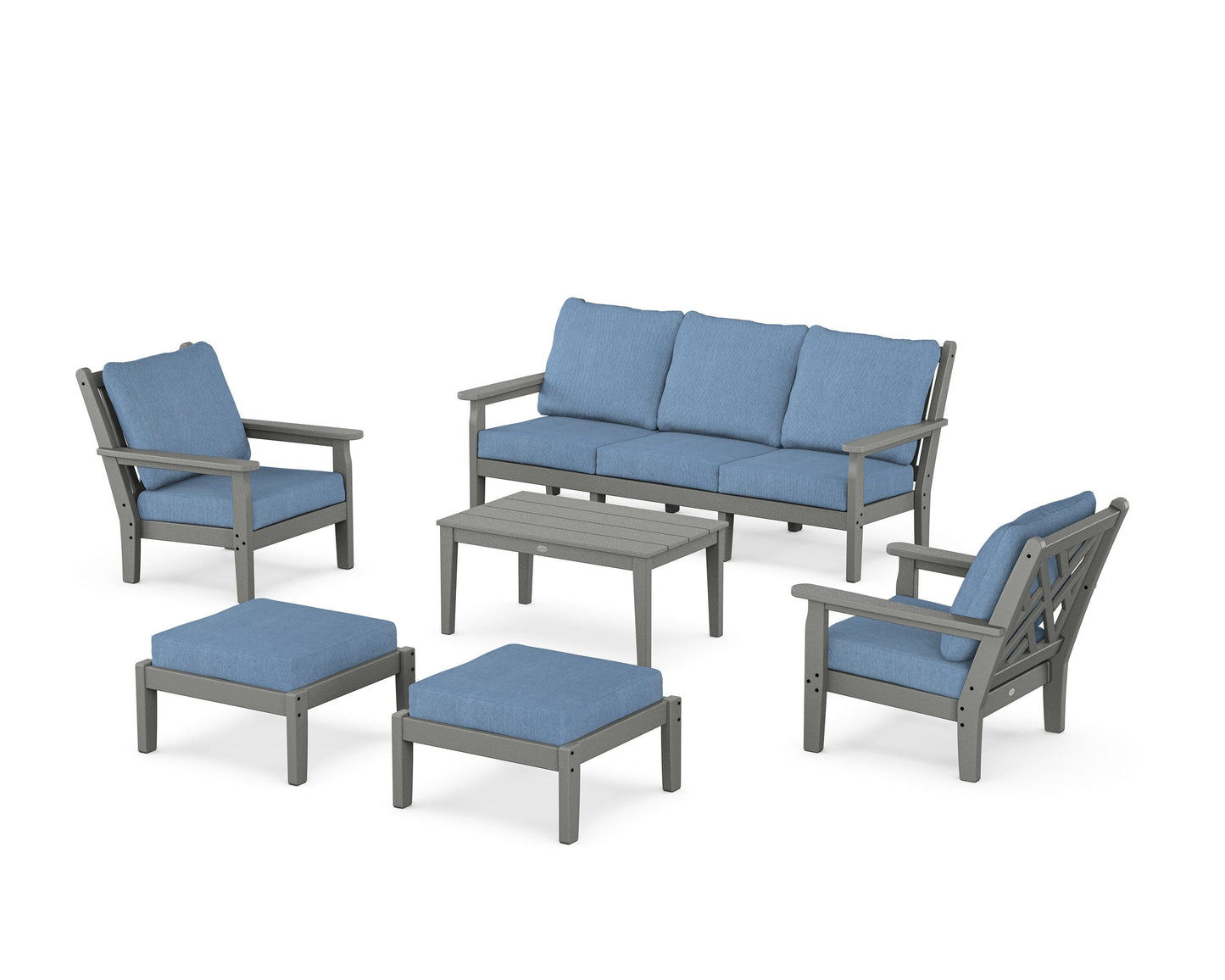 Chippendale 6-Piece Lounge Sofa Set