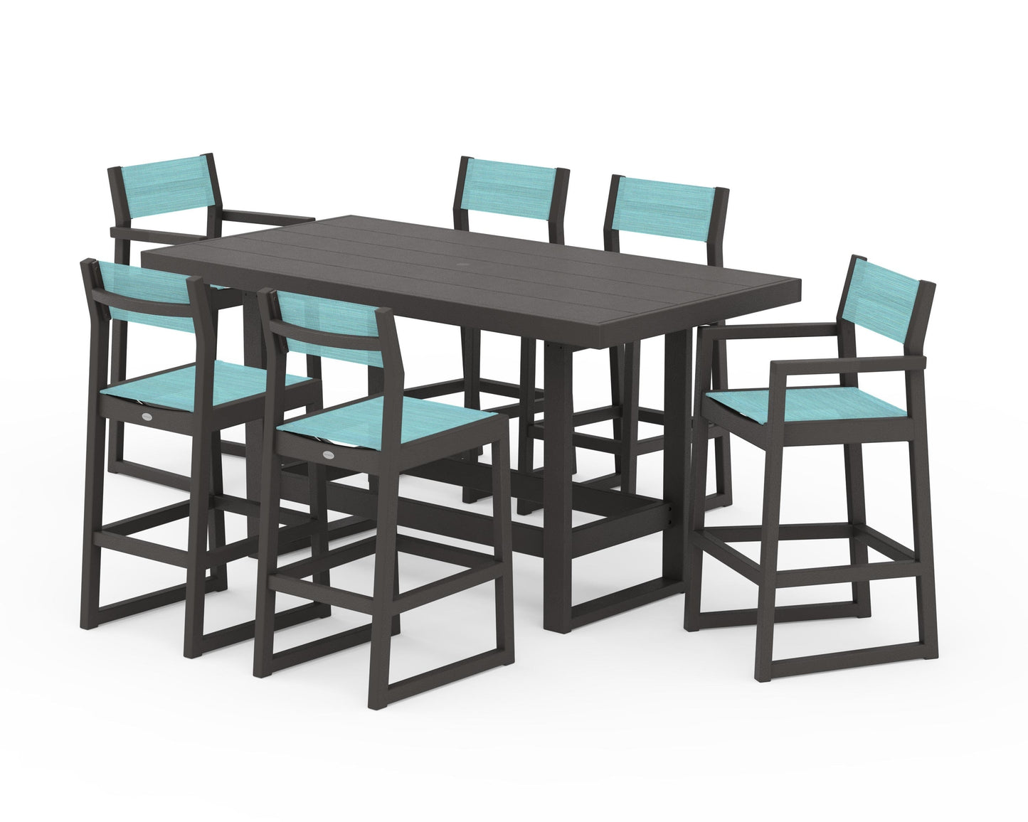 EDGE Sling 7-Piece Bar Table Set