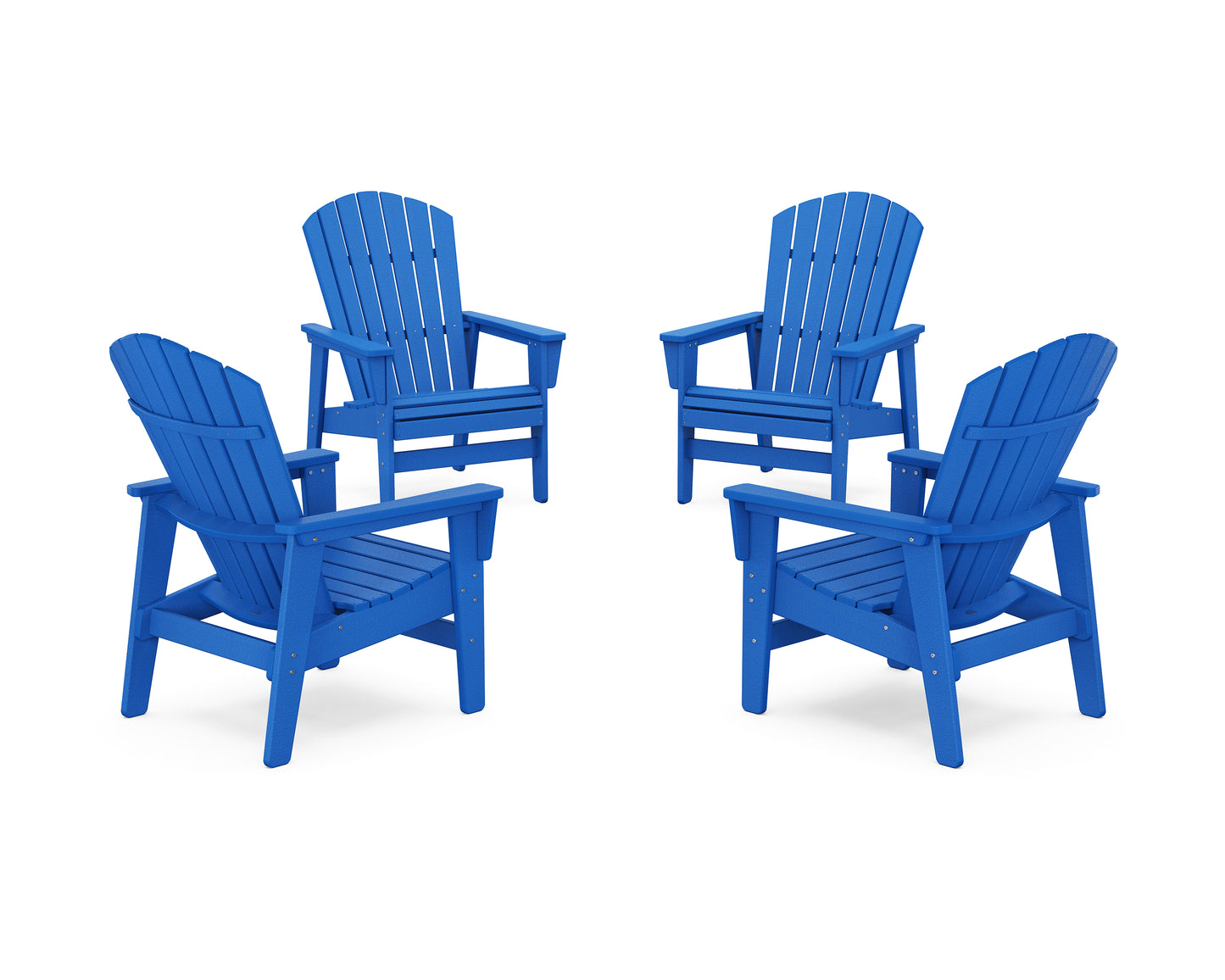 4-Piece Nautical Grand Upright Adirondack Chair Conversation Set